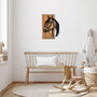 Wallity Accesorio Decorativo de Madera para Pared 317 - 40 x 3 x 58 cm, Madera y Metal, Negro y Nogal